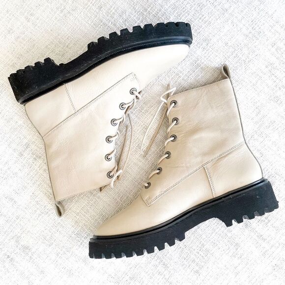 Madewell leather lace-up boots. - Picture 7 of 15